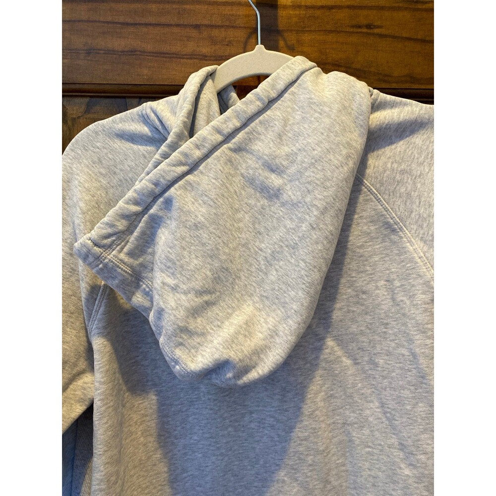 Champion Hoodie Womens Size Medium Gray Oversized Distressed Purple‎ Hearts - Picture 8 of 12